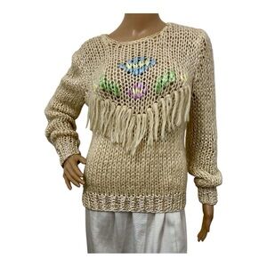 Rare Vintage Susan Toplitz Women's Knitting Top Sweater Pullover, M